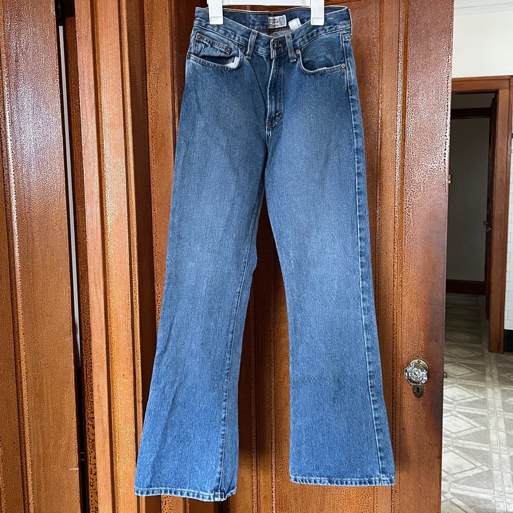 Abercrombie & Fitch Slouchy Flare Jeans Size 4 Medium Wash Y2k 90s 100% cotton